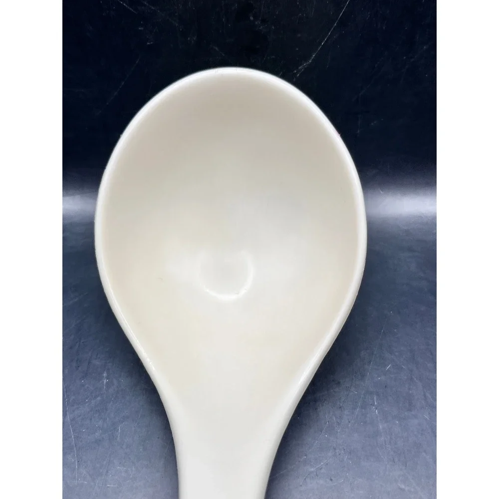 Vtg Plastic Nylon Kitchen Utensil Set Cream Ladle Slotted‎ Spatula MCM As Is